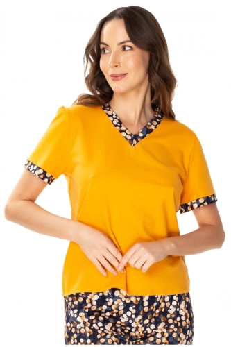 86672 Луси Пижама блуза Чайка оранжево