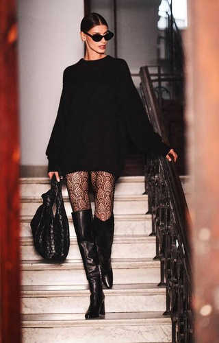 Дамски чорапогащник Carino Vaneziana - nero