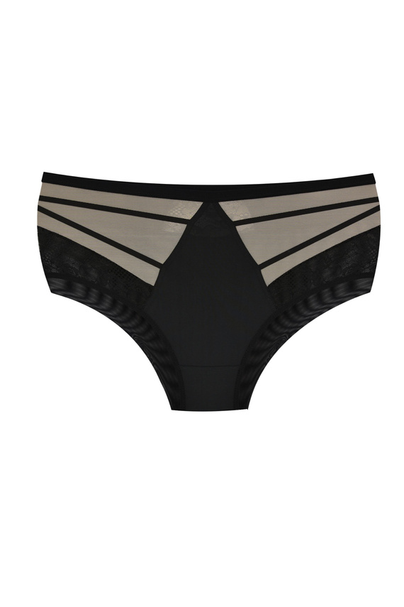 Дамски бикини Mediolano Spider 19252 – Черни Бикини с Висока Талия, Дантела и Тюл | Елегантен и Задоволителен Дизайн