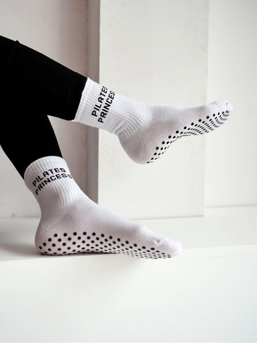 Чорапи Pilates Princess 1658-001 ABS Milena памучни антихлъзгащи white 3