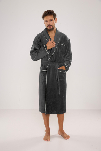 735 Мъжки халат Manuele De Lafense - графит