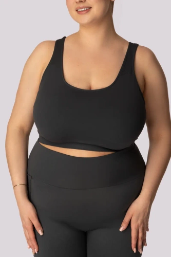 Базово горнище спортен сутиен Мона сиво