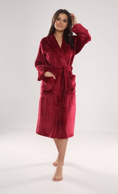 628 Abigail Дълъг дамски халат Forex - бордо