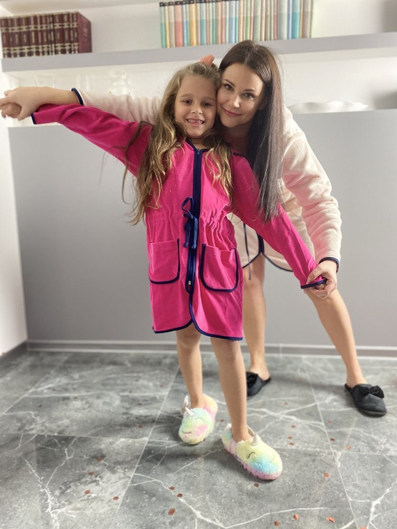 374 / 375 Desiree Бебешки халат за баня - малина