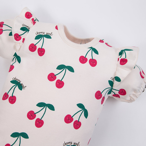Боди за бебе Eevi Cherry къс ръкав памук удобно