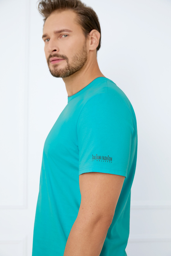 Krystian Мъжка пижама с къс ръкав, къси панталони Италианска мода - тюркоаз
