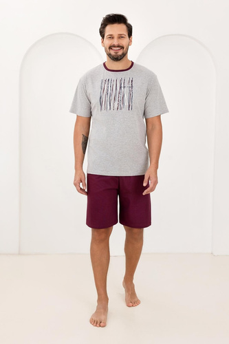 Мъжка Пижама 500 Regina – 100% Памук, Тениска с Къс Ръкав и Шорти за Максимален Комфорт през Лятото