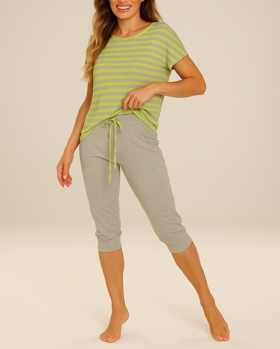 540 Дамска пижама Jovite - лайм зелена