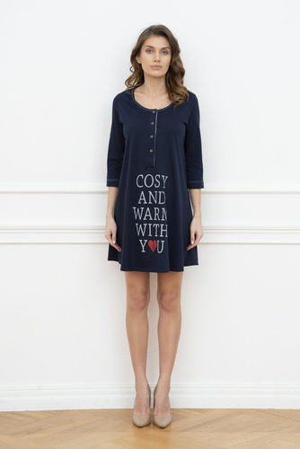 Тениска за бременност и кърмене Balm. 3/4 ръкав Italia Fashion - тъмно синьо