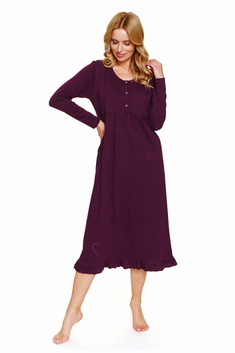 7318 Doctor Nap – Нощница за бременни и кърмачки от памук | Полско производство - бордо