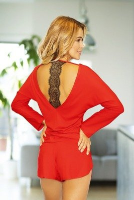 Chalandri Дамски пижамен комплект Kalimo - червен