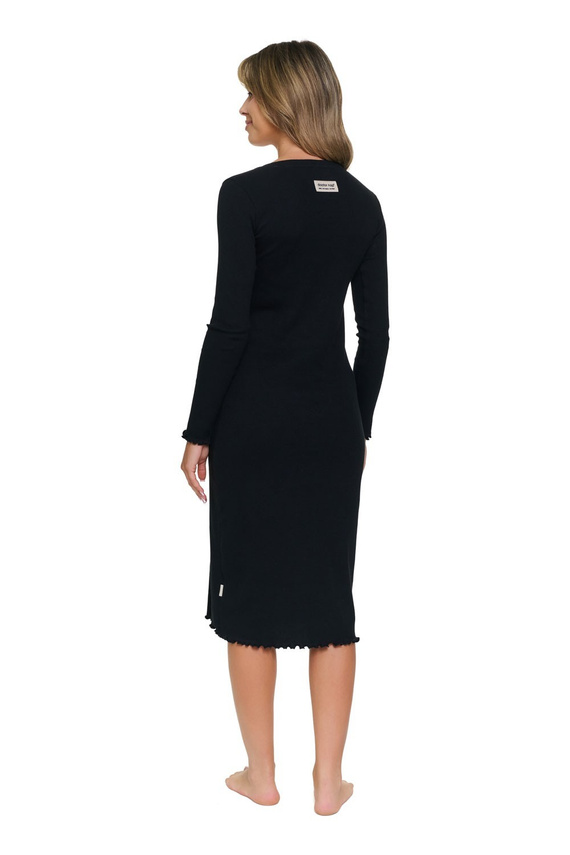 Нощница Doctor Nap 7531 Black за кърмене от рипсена памучна материя