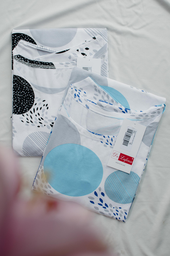 860 Amelia De Lafense нощница - къс ръкав, мека вискоза - тюркоаз