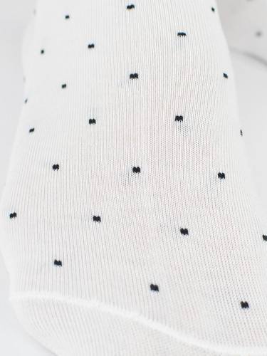 Дамски терлички Noviti ST077 – модал, точки, плоски шевове ecru