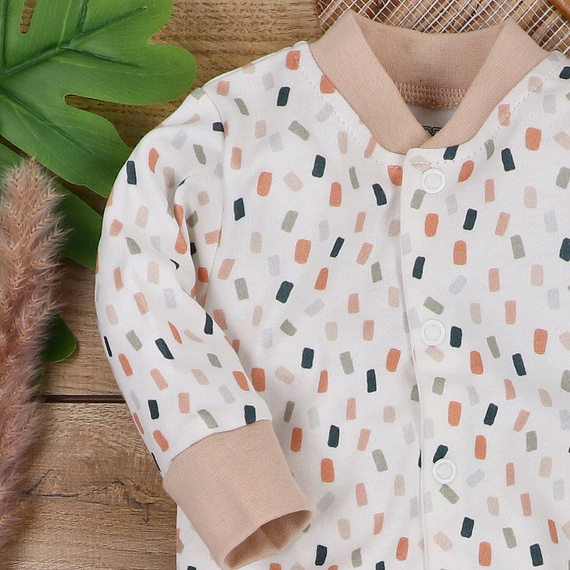 ABN-5326 Гащеризон Nini от органичен памук, кремав