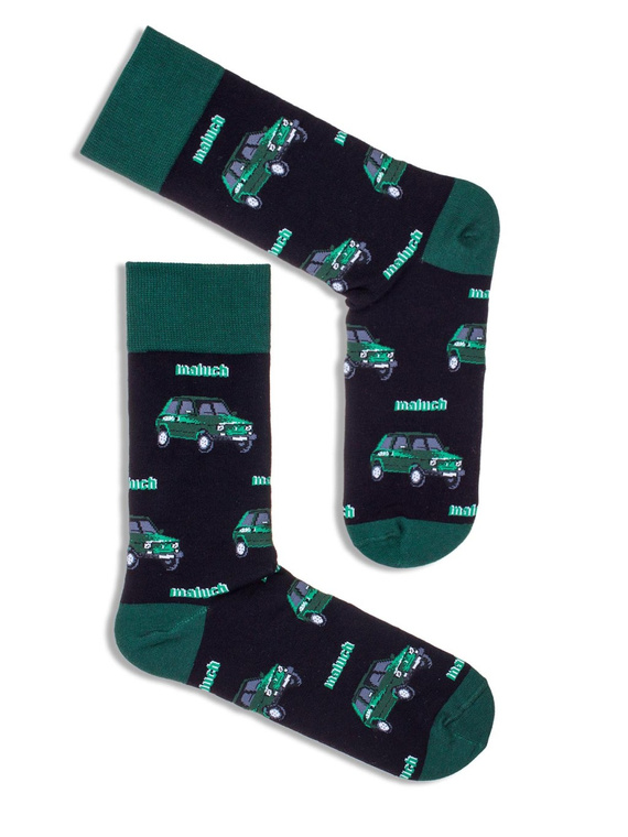 0125-058 Maluchy 126p Милена Мъжки чорапи - черно зелени