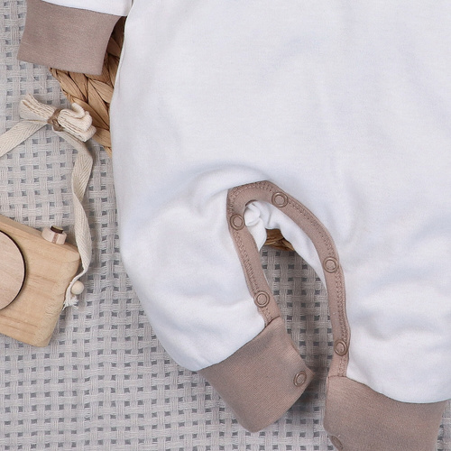 ABN-5509 Sky Journey Бебешки клоун без крака Nini | Органичен памук, затваряне с щракване