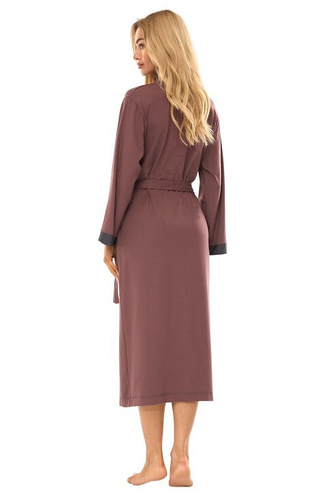 2505 L&L дамски дълъг халат - слива