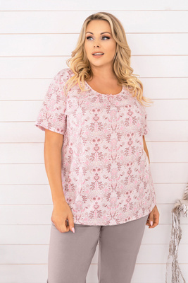 Kalmia Дамска пижама с къс ръкав, 3/4 панталон Италианска мода с щампа