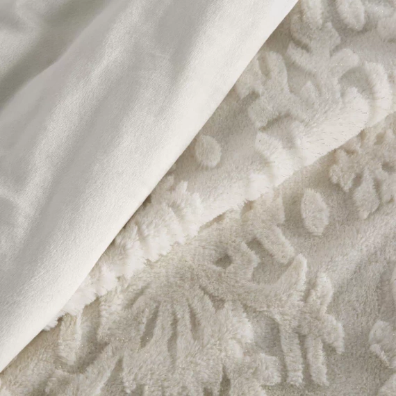 Blink 2 Еврофирано коледно одеяло, кремаво и златно