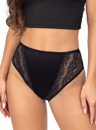 228 Черни слипове Donna – класически дамски слипове с висока талия и дантела