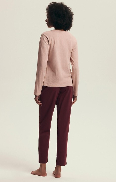 43733 Дамски комплект пижама Dorla Henderson Orchid – памук, дълъг ръкав и панталон