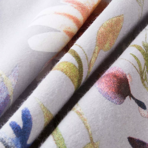 31512/2 Комплект спално бельо от фланел Flanellove Darymex сиви пъстри цветя - комплект, 100% памук, топъл и мек