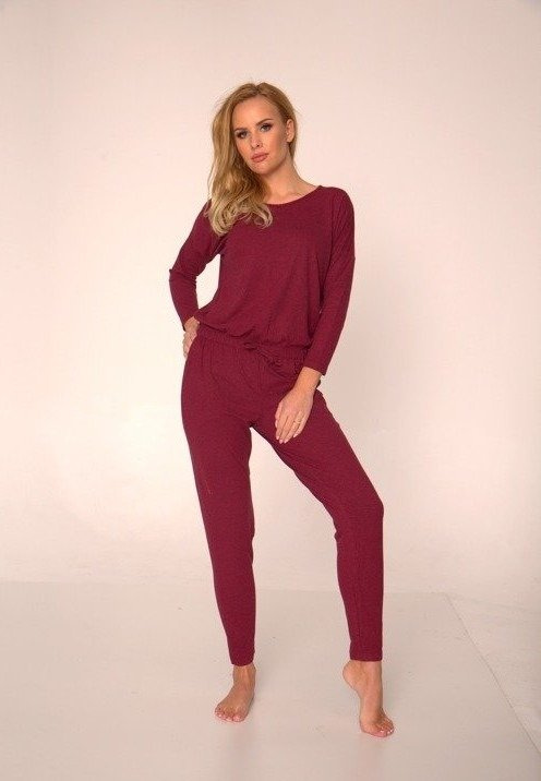 305 Paula Дамски пижамен костюм - бордо