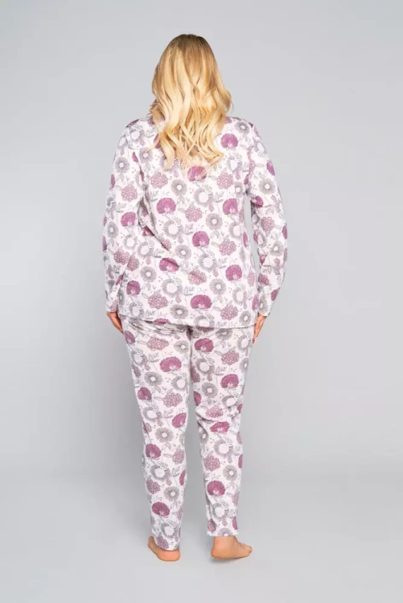 Дамска пижама с дълъг ръкав, панталон Lobelia Италианска мода -