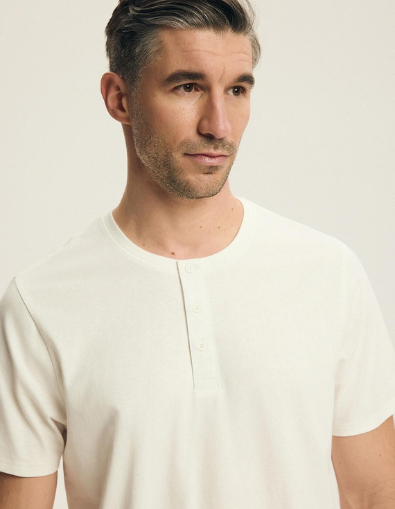 Мъжка пижама Henderson 43454 Nigri крем – 100% памук, лятна