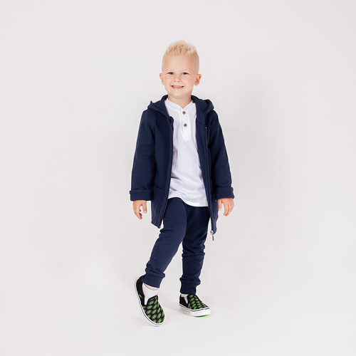 219288 Детски суичър яке Willy Nicol – тъмно синьо с качулка и ушички