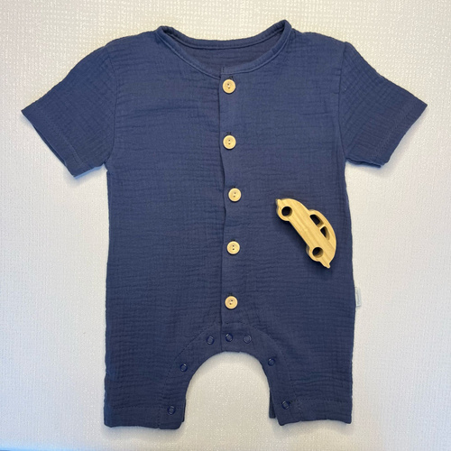 RA55205 Муселин гащеризон Mamatti - тъмносин