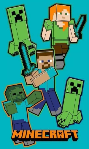 Minecraft Crawler Детска кърпа | 100% памук, 350 g/m², със закачалка