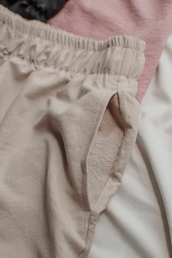 Maeve 875 De Lafense дамски панталон за пижама - дълъг, гладък, с джобове - пясъчен