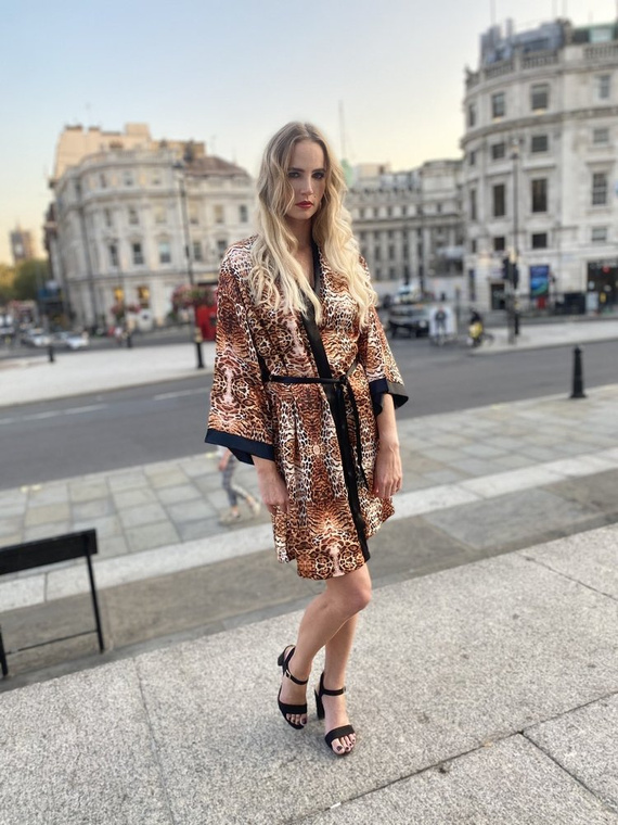 417 Valentina дамски халат Forex - бежов