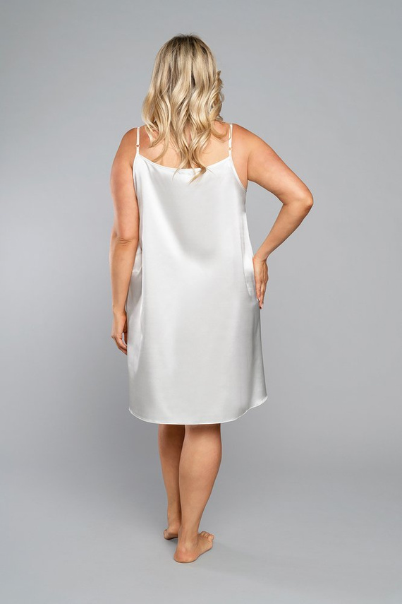 Докосване на нощницата с тясна презрамка, къса Italia Fashion - екрю