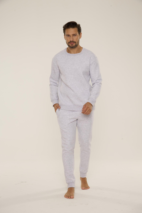 813 Indigo Мъжки спортен костюм от De Lafense - светъл меланж