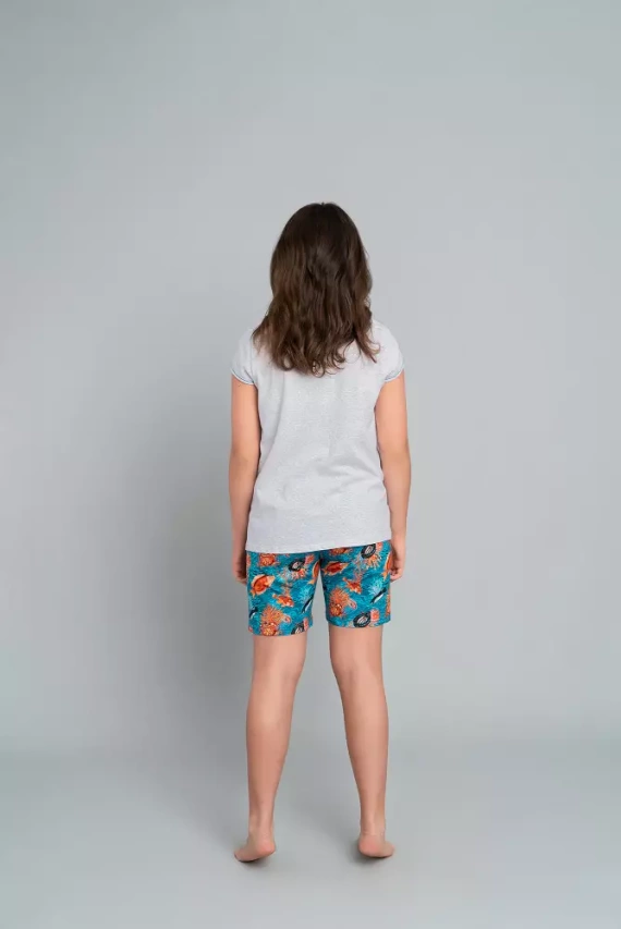 Oceania Пижама за момичета Италианска мода - меланж/принт