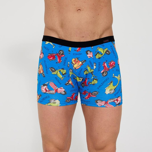 Мъжки боксерки Cornette Tattoo 280/253 Vespa– Премиум памук с еластан | Перфектно прилягане | Цветен десен | Максимален комфорт