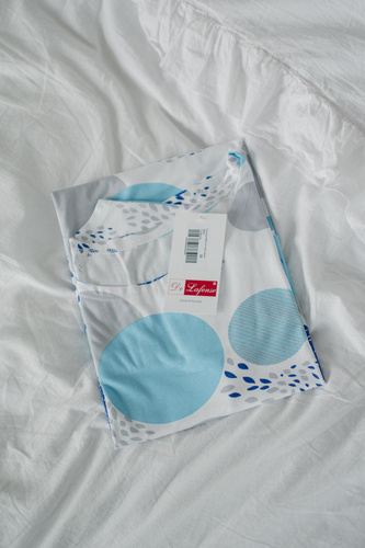 860 Amelia De Lafense нощница - къс ръкав, мека вискоза - тюркоаз