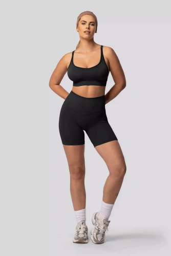 Spaio PUSH-UP PRO моделиращи безшевни шорти фитнес висок колан black