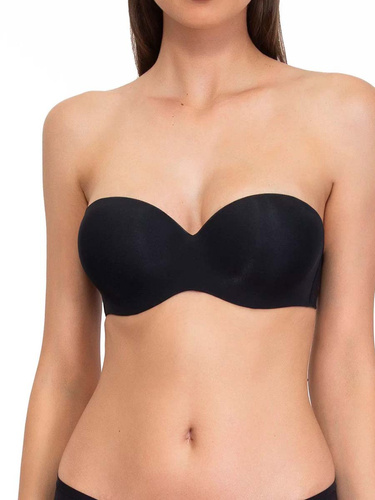 1580 Фантастичен push-up сутиен - банел, микрофибър Sielei, черен