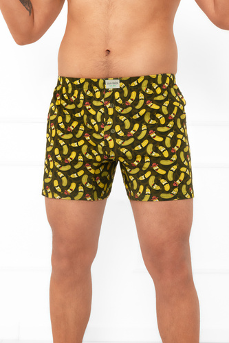 Maxim - свободни мъжки боксерки с принт на краставици | Италианска мода
