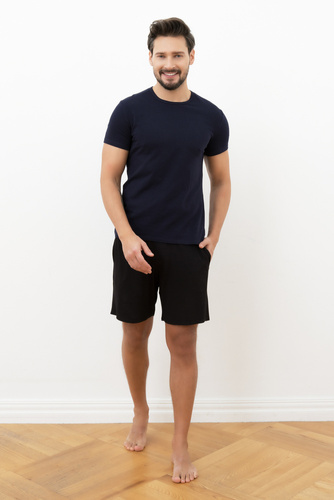 Мъжка тениска с къс ръкав Ikar Италианска мода - тъмносиньо