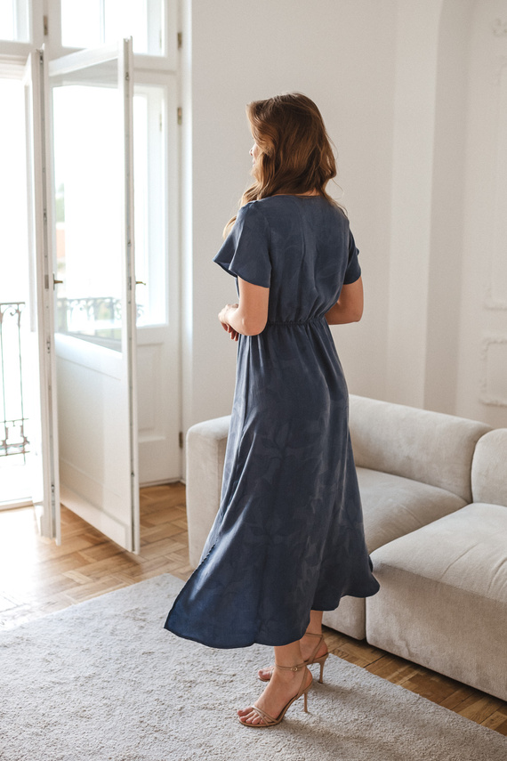 Рокля за бременни и кърмене Milk & Love Lovely Dress Long в тъмносиньо