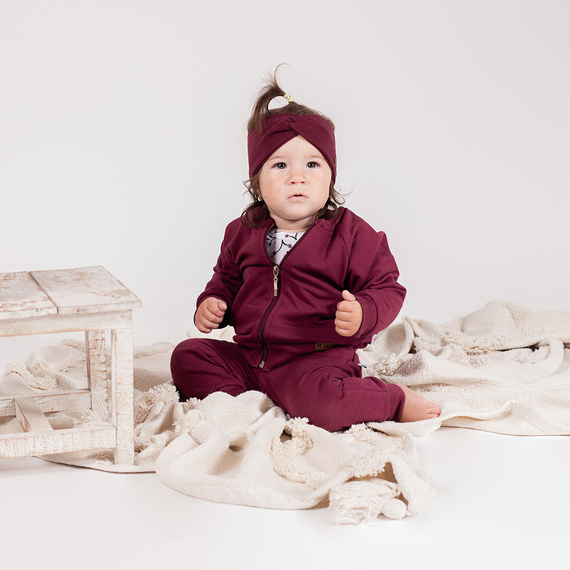 217066 Алиса Никол памучна лента за глава – бордо