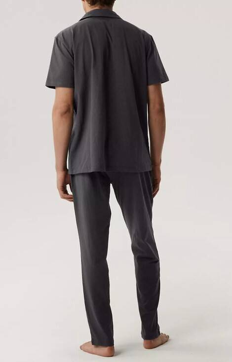 BNMP-002 Мъжка пижама с къс ръкав Atlantic - тъмно сива