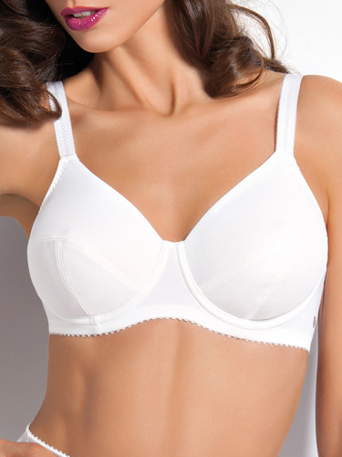 Donna 1962 Мек сутиен с банели от микрофибър, памук, бял