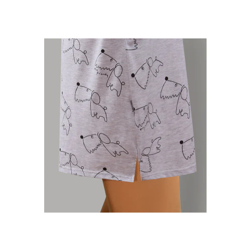 2425/15 Нощница, 3/4 ръкав Sesto Senso, светъл меланж