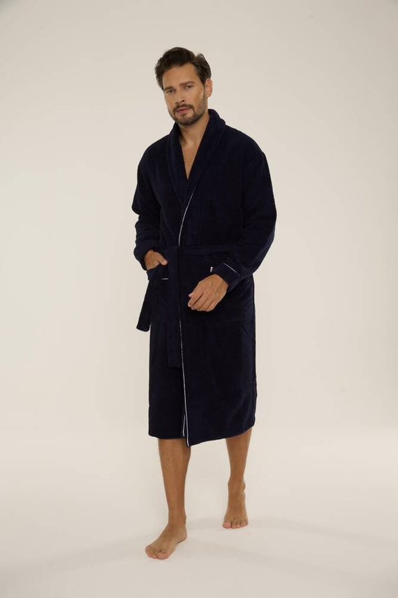 735 Manuele мъжки халат De Lafense - тъмносин